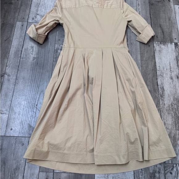 Tory Burch Blythe Khaki Safari Style Shirt Dress Size 0 Utility Button - Picture 6 of 12